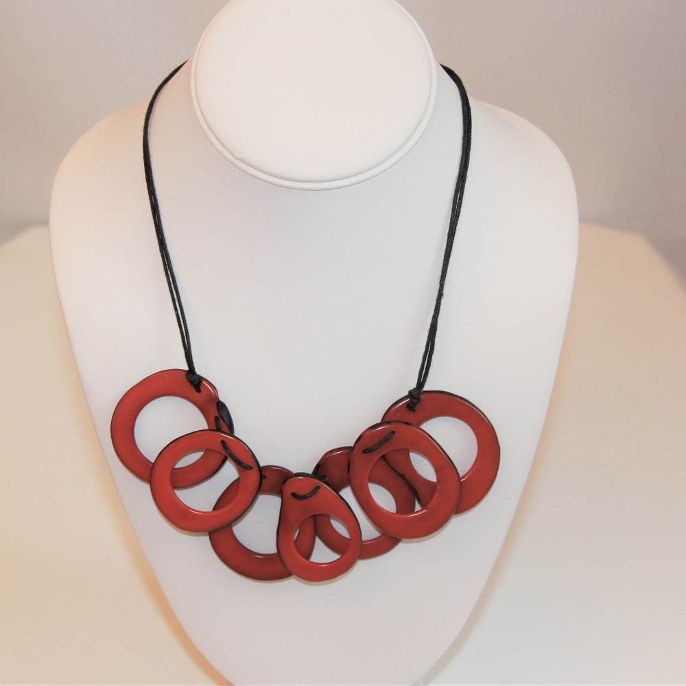 Hand-Crafted Highly Polished Wood Necklace